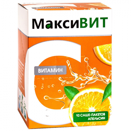 Напиток МаксиВит со вкусом Апельсина 10шт