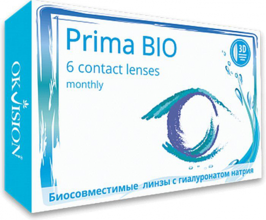Линзы контактные Okvision Prima Bio monthly 55% 1шт