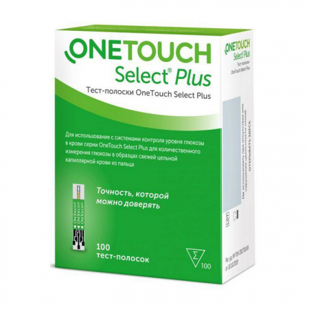 Тест-полоски к глюкометру OneTouch Select Plus N100