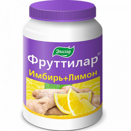 Фруттилар имбирь + лимон пастилки в форме мармеладных ягод Эвалар №30