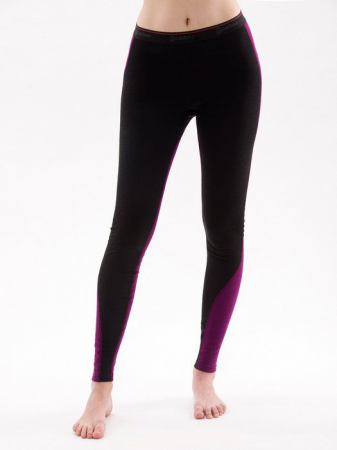 Термобелье Guahoo (гуаху) 22-9471 панталоны длинные женские, цвет черный/лиловый