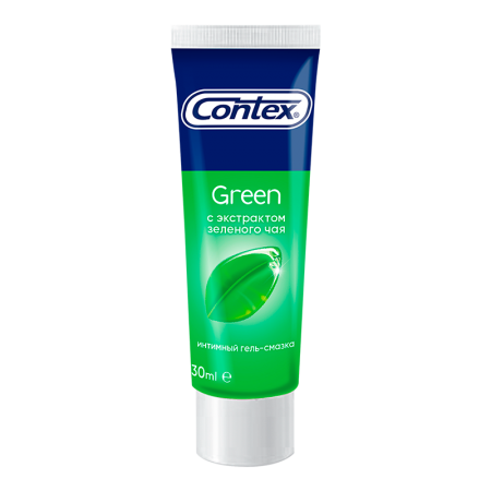 Интимный гель-смазка Contex Green с антибактериальным эффектом, 30 мл