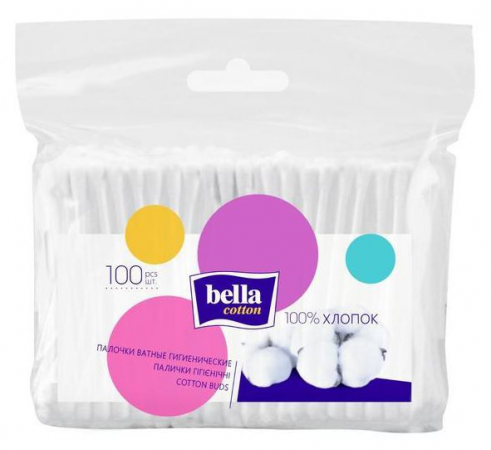 Ватные палочки bella 100шт (пакет)