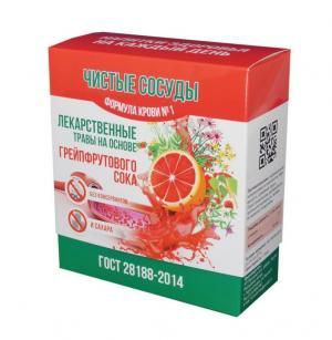 Формула крови №1 чистые сосуды на основе сока грейпфрут Фито-пам 12шт