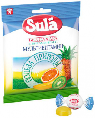 Купить Леденцы Sula без сахара Мультивитамин 60г в Москве: цена с доставкой в каталоге интернет аптеки АлтайМаг