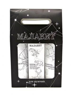 Малавит набор для мужчин шампунь-кондиционер + гель для душа + крем для рук