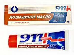 911 Лошадиное Масло крем для тела, рук и ног 100мл